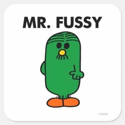 Well Groomed Mr. Fussy Square Sticker