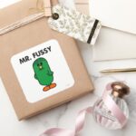 Well Groomed Mr. Fussy Square Sticker