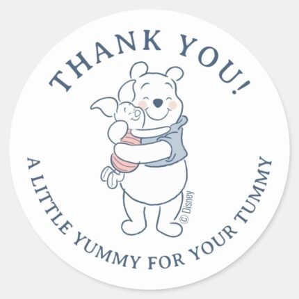 Whimsical Winnie The Pooh Treat Classic Round Sticker
