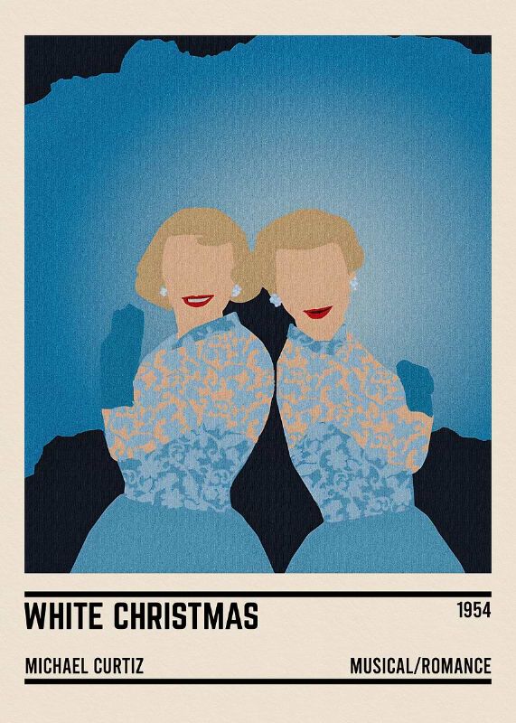 White Christmas Minimalist Poster