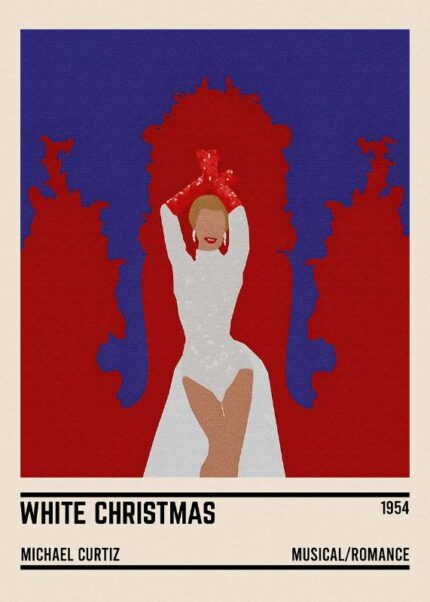 White Christmas Minimalist Poster