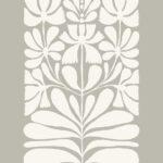 White Floral Pattern Poster