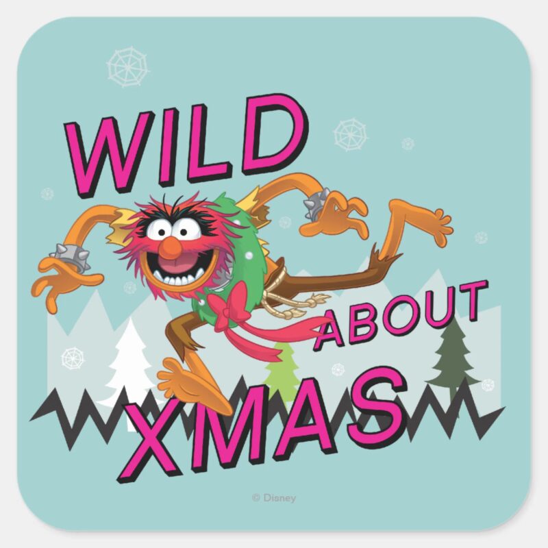 Wild About Xmas Square Sticker Wild About Xmas Square Sticker