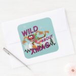 Wild About Xmas Square Sticker