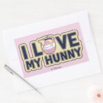 Winnie The Pooh I Love My Hunny Rectangular Sticker