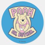 Winnie The Pooh Pooh Oh Bother Classic Round Sticker