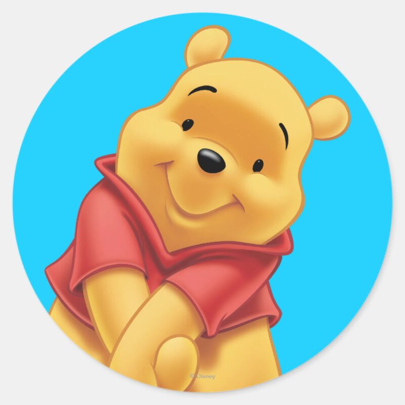 Winnie The Pooh 13 Classic Round Sticker