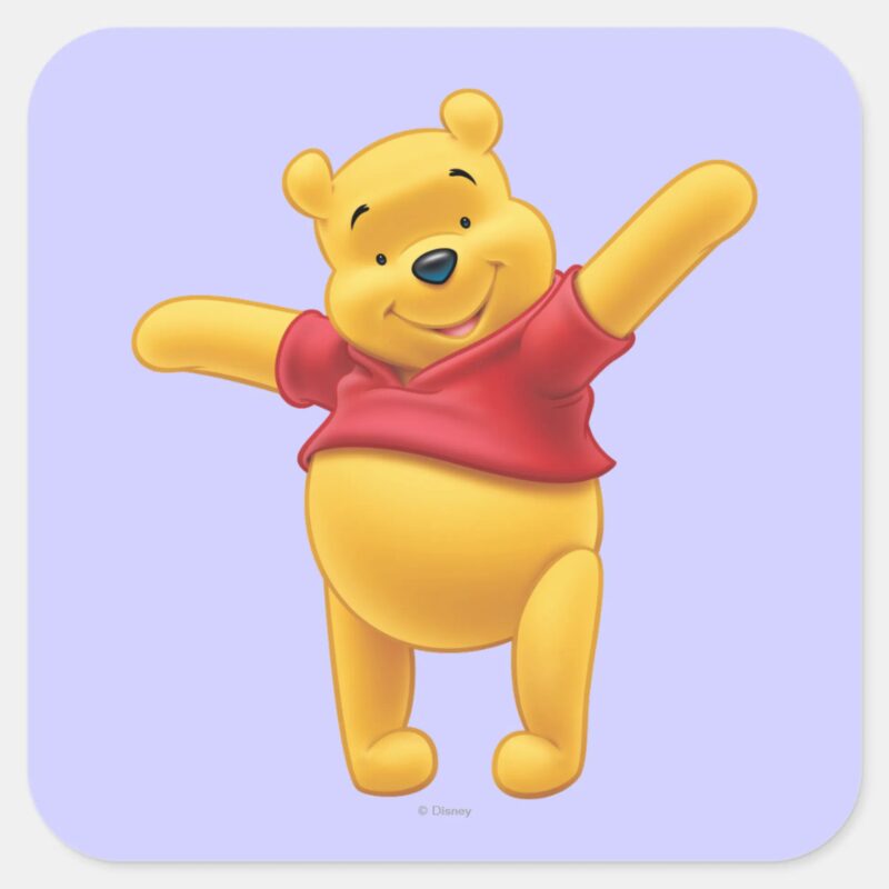 Winnie The Pooh 1 Square Sticker