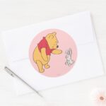 Winnie The Pooh 5 Classic Round Sticker