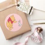 Winnie The Pooh 5 Classic Round Sticker