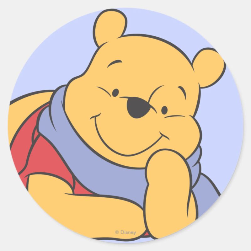 Winnie The Pooh Classic Round Sticker
