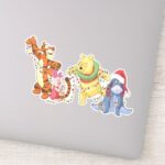 Winnie The Pooh Christmas Lights Sticker