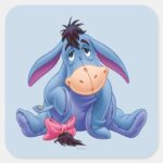 Winnie The Pooh Eeyore Smile Square Sticker