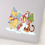 Winnie The Pooh Happy Holidays Gift Giving Sticker