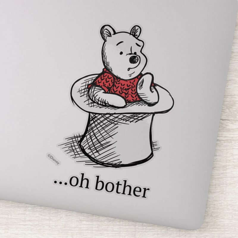 Winnie The Pooh Oh Bother Quote Sticker