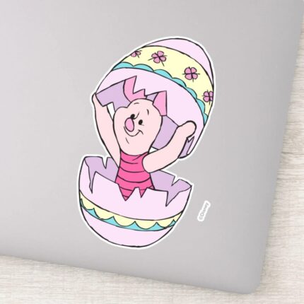 Winnie The Pooh Piglet In Easter Egg Sticker