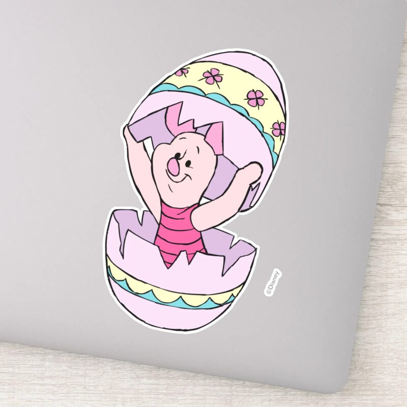 Winnie The Pooh Piglet In Easter Egg Sticker