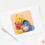 Winnie The Pooh And Eeyore Square Sticker