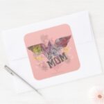 Wonder Mom Mixed Media Square Sticker