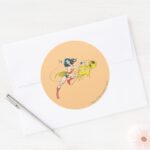 Wonder WomanThrows Crown Classic Round Sticker