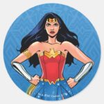 Wonder Woman Fight For Peace Classic Round Sticker