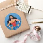 Wonder Woman Fight For Peace Classic Round Sticker