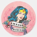 Wonder Woman Amazon Princess Classic Round Sticker