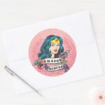 Wonder Woman Amazon Princess Classic Round Sticker