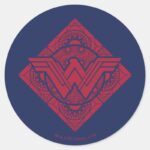 Wonder Woman Amazonian Symbol Classic Round Sticker