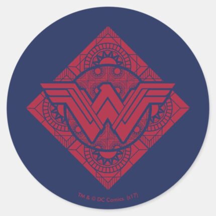 Wonder Woman Amazonian Symbol Classic Round Sticker
