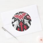Wonder Woman Arrows Classic Round Sticker