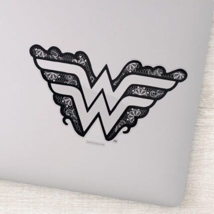 Wonder Woman Black Lace Logo Sticker