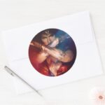 Wonder Woman Blocking With Bracelets Classic Round Sticker