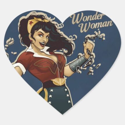 Wonder Woman Bombshell Heart Sticker