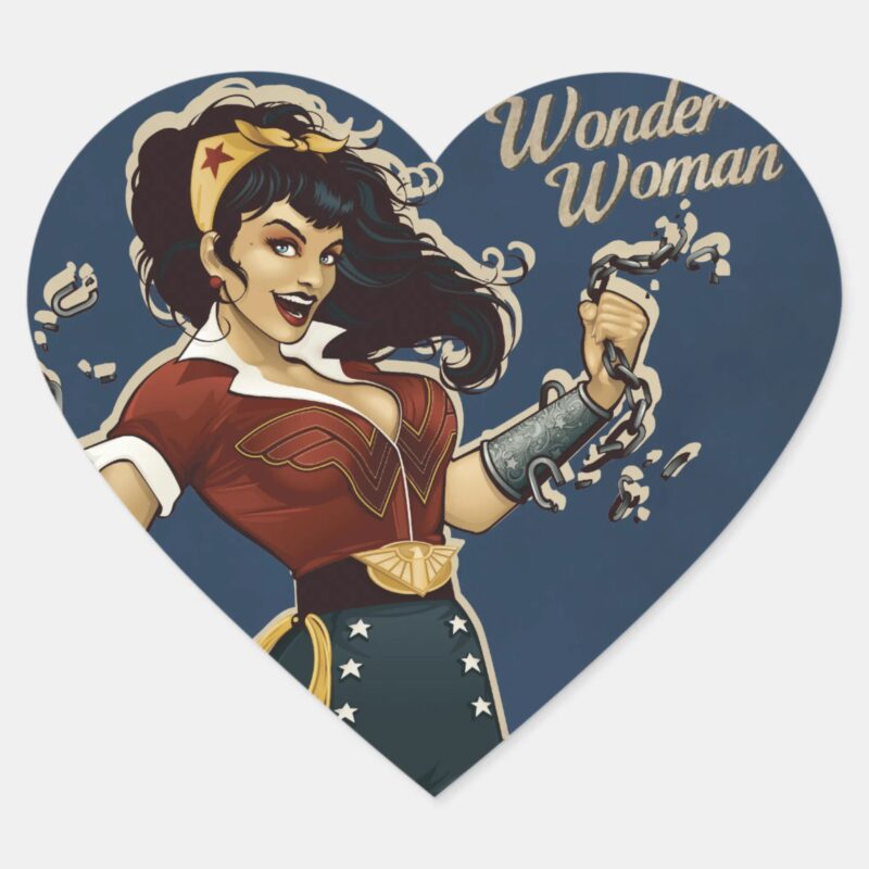 Wonder Woman Bombshell Heart Sticker