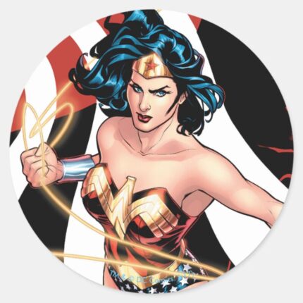 Wonder Woman Comic Cover 12 Classic Round Sticker