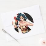 Wonder Woman Comic Cover 12 Classic Round Sticker