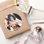 Wonder Woman Comic Cover 12 Classic Round Sticker