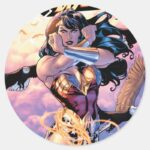 Wonder Woman Comic Cover 1 Classic Round Sticker
