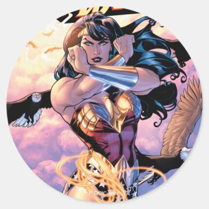 Wonder Woman Comic Cover 1 Classic Round Sticker