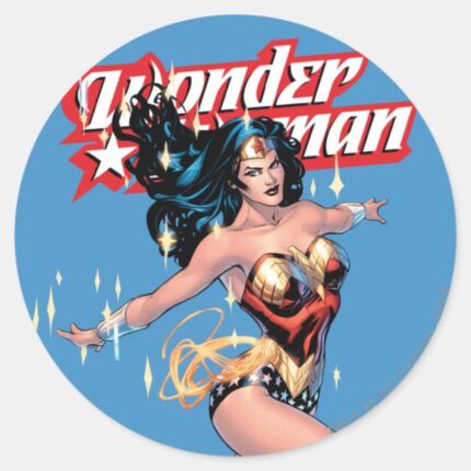 Wonder Woman Comic Cover Classic Round Sticker