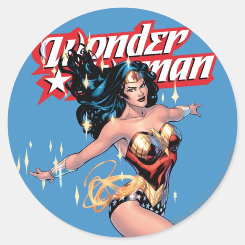 Wonder Woman Comic Cover Classic Round Sticker