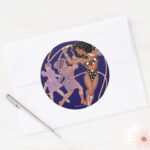 Wonder Woman Diana Prince Transformation Classic Round Sticker