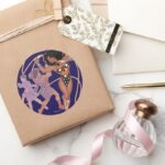 Wonder Woman Diana Prince Transformation Classic Round Sticker