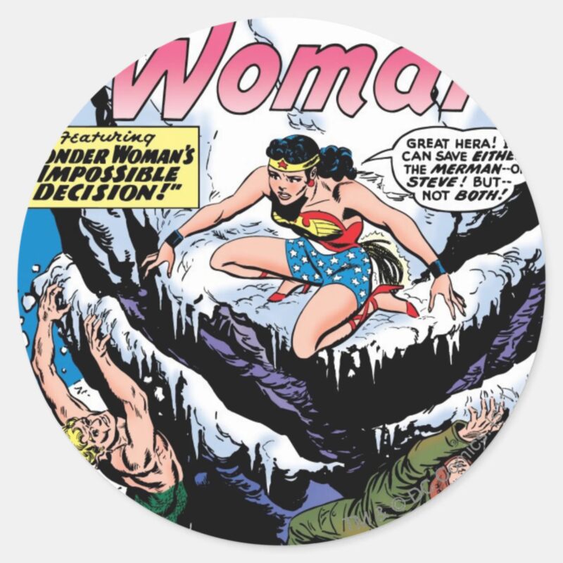 Wonder Woman Featuring Wonder Girl Classic Round Sticker