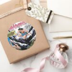 Wonder Woman Featuring Wonder Girl Classic Round Sticker