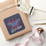 Wonder Woman Fight For Peace Symbol Square Sticker