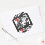 Wonder Woman Film Strip Classic Round Sticker