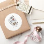 Wonder Woman Flourish Classic Round Sticker
