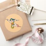 Wonder Woman Flying Forward Classic Round Sticker